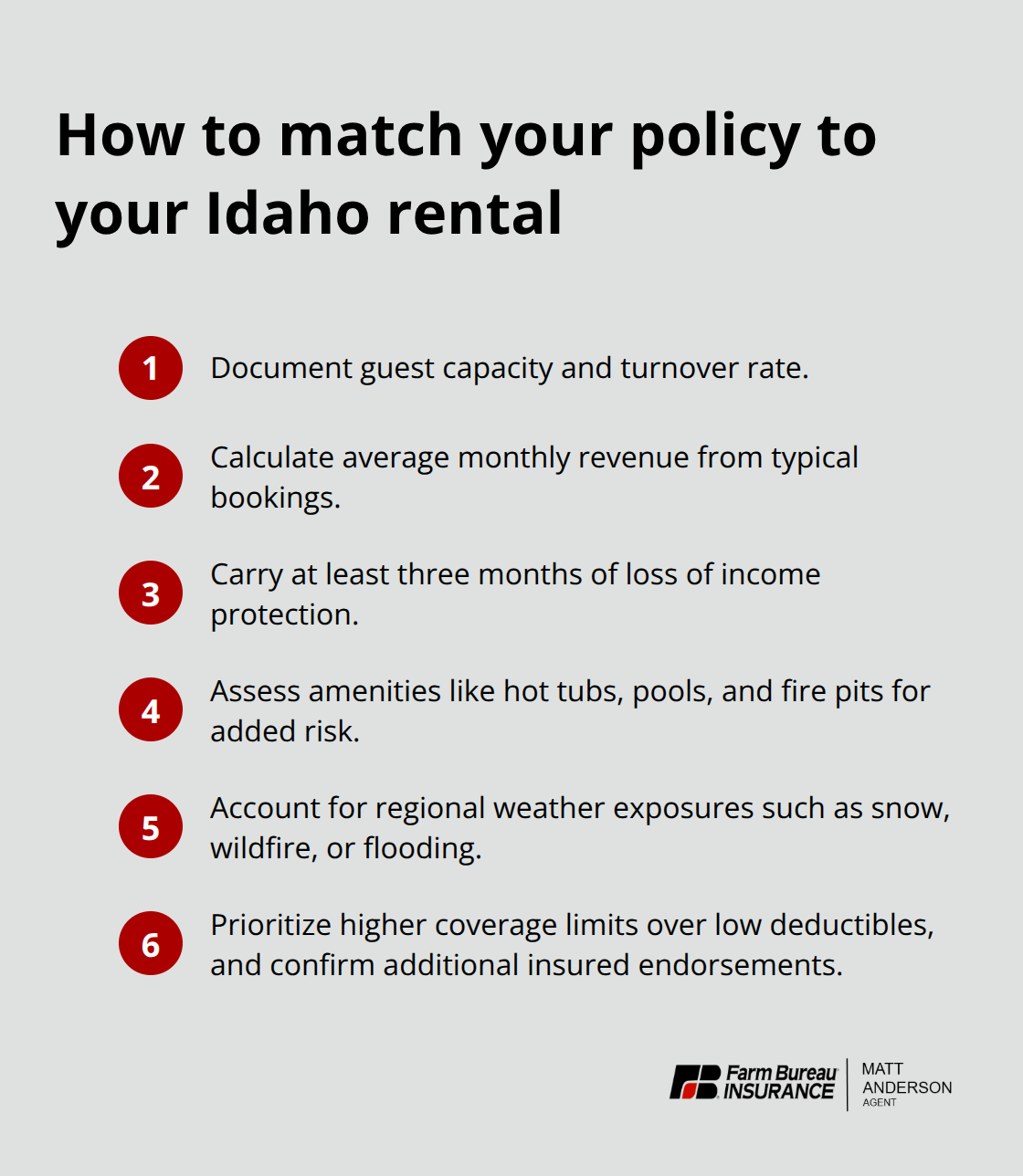Six quick steps to tailor coverage for Idaho vacation rentals - Idaho vacation rental insurance
